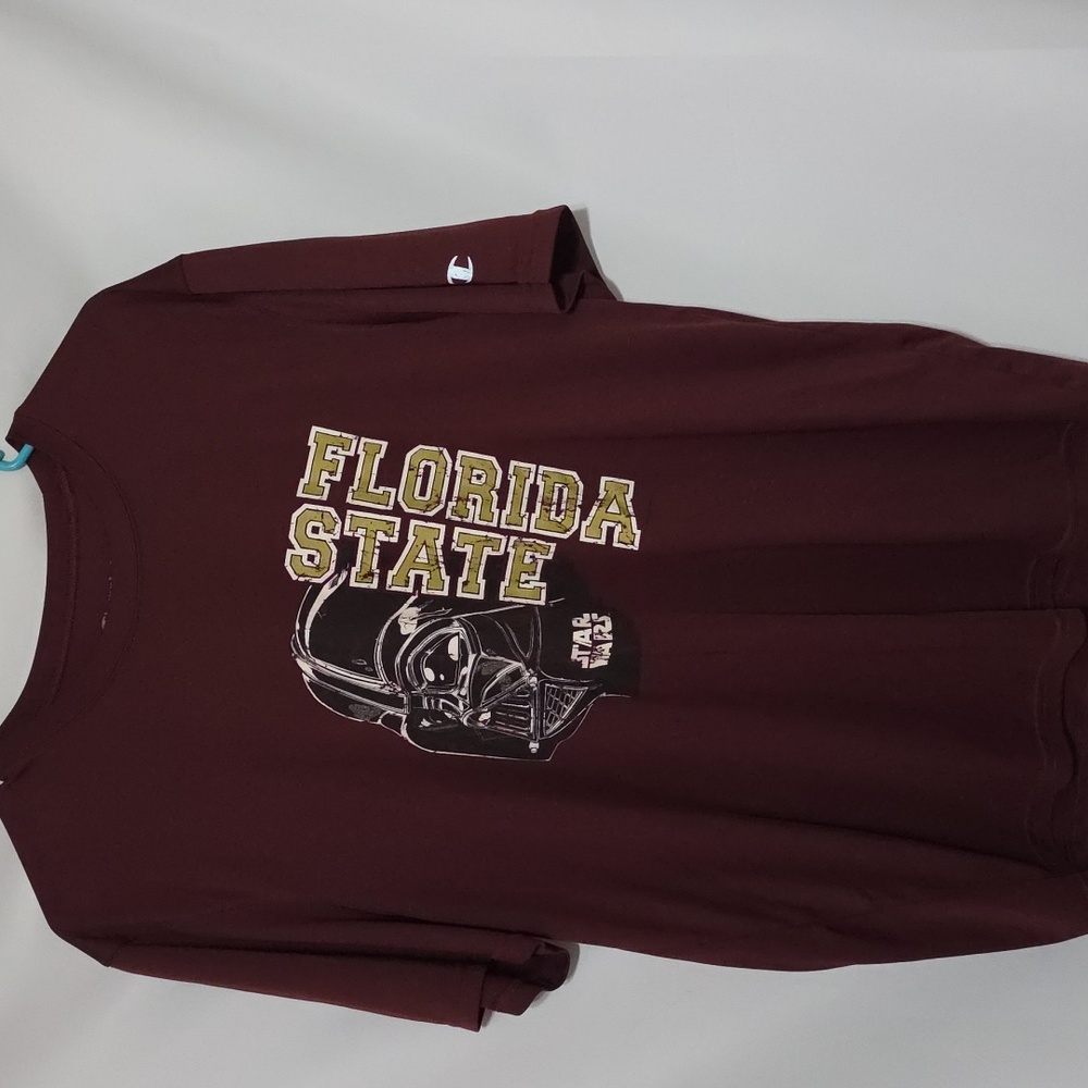 Champion Double Dry Mens FSU/Florida State/Star Wars Shirt Cool Comfort Sz L EUC